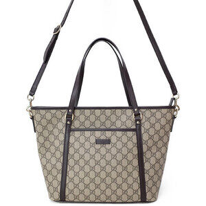 Gucci GG Monogram Joy Tote Flower Brown